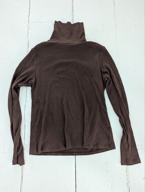 Old Navy Ribbed Turtleneck Long-Sleeve Top - Brown